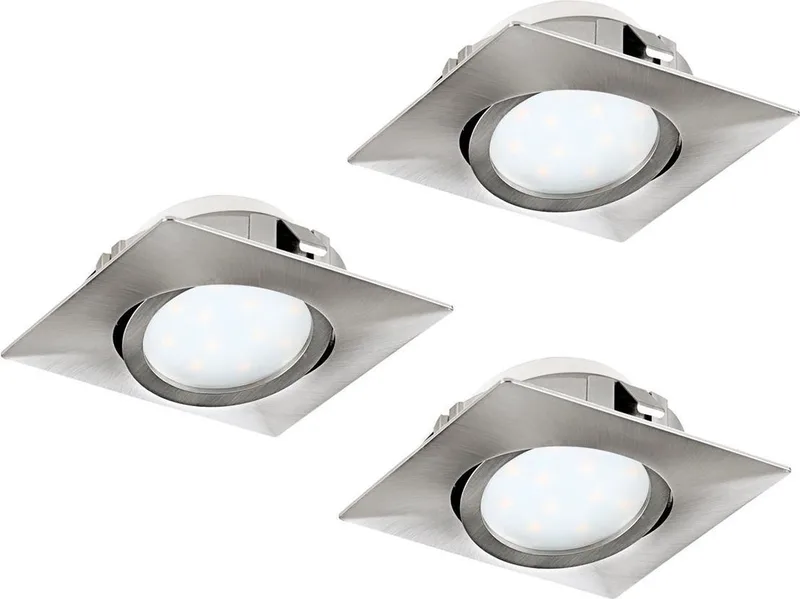 Pineda - Inbouwarmatuur - 3 Lichts von EGLO in Nikkel-Mat – Produktfoto
