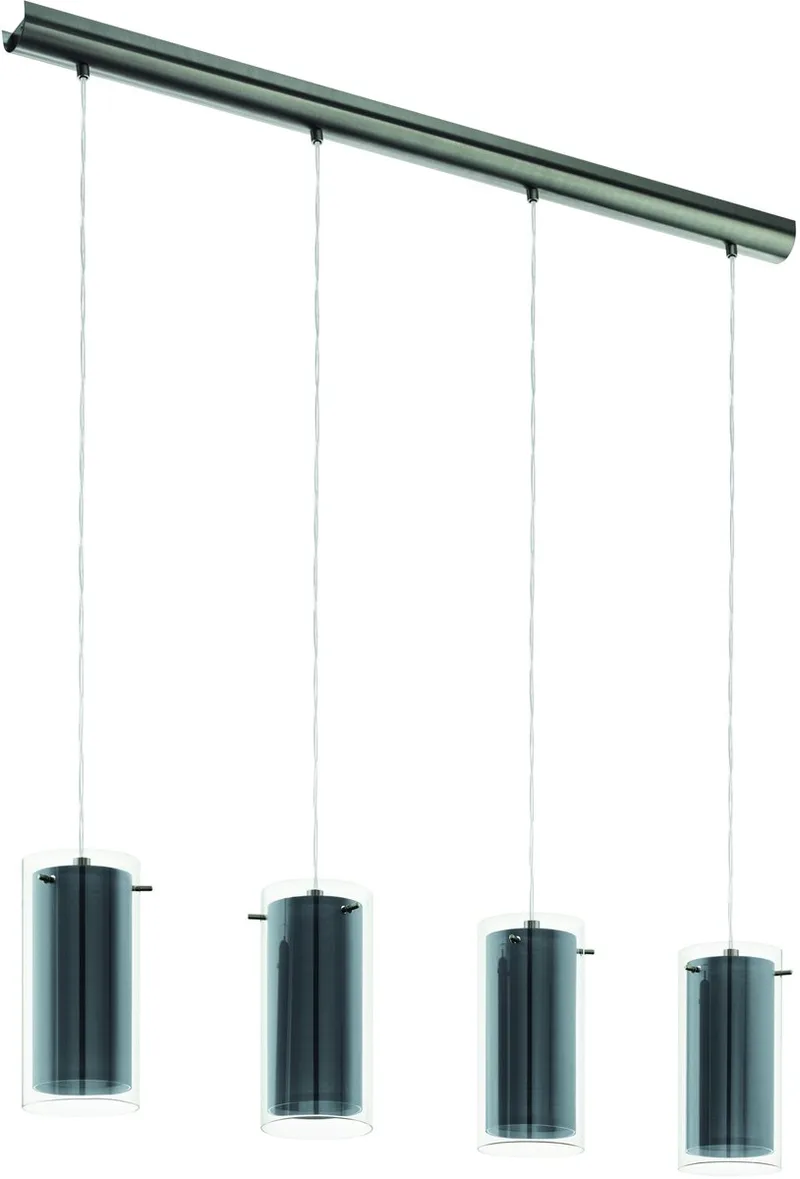 Pinto Textil Hanglamp - E27 - 94,5 cm de EGLO en Gris – photo produit