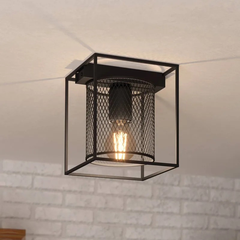 Plafondlamp Catterick, een kooikap fra EGLO i Sort – produktbillede