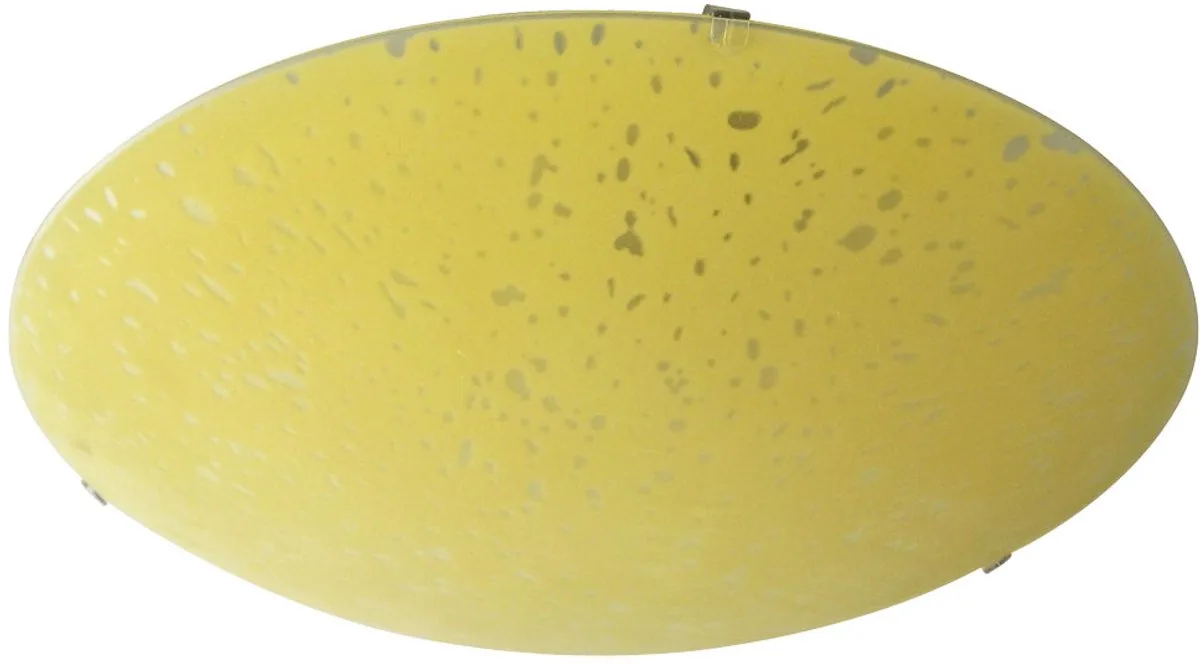 Plafondlamp glas geel Woonkamerlamp geel, metaal, 2x E27 fitting, DxH 39,5x8 cm de EGLO en Jaune – photo produit