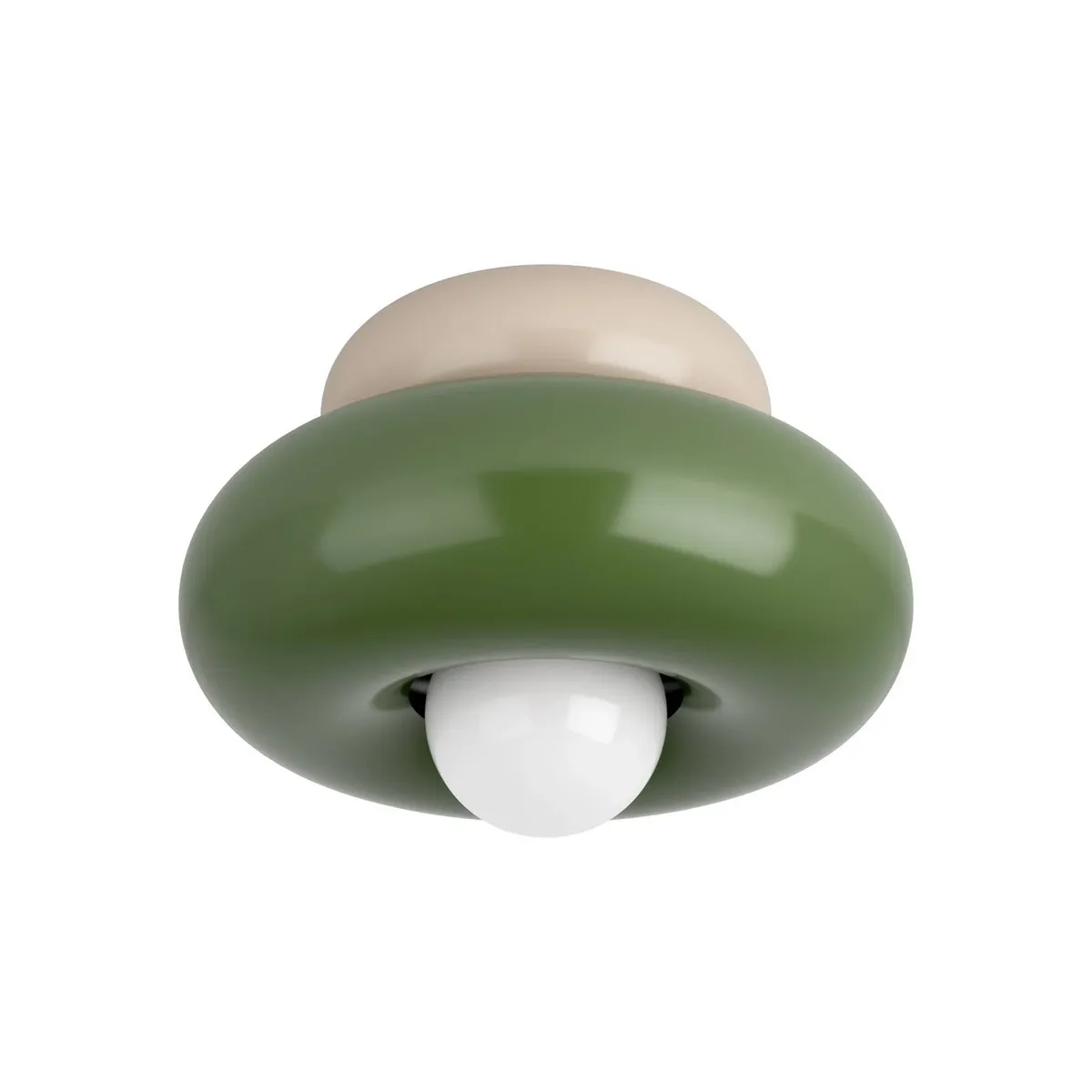 Plafondlamp Torchiarolo, groen/beige, metaal, E27 från EGLO i Grön, Beige – produktbild