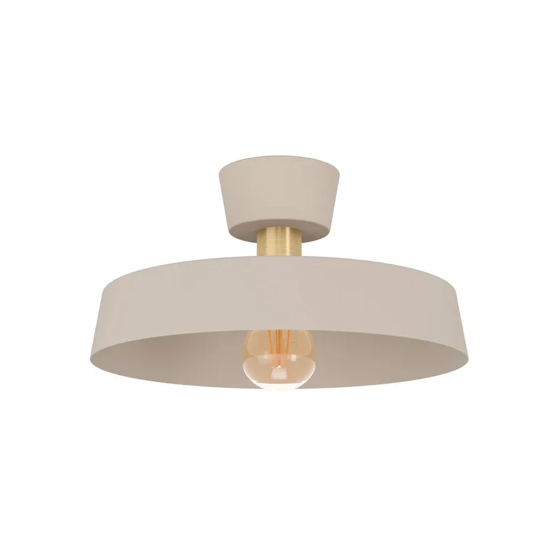 Plafondlamp Valdiola, zand/messing, metaal, Ø 36 cm de EGLO en Zandbeige, Laiton – photo produit