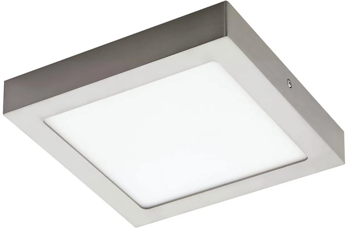 Plafondlamp Woonkamerlamp Afstandsbediening dimmer CCT, 1x LED, LxBxH 30x30x3,7 cm fra EGLO i Sølv – produktbillede