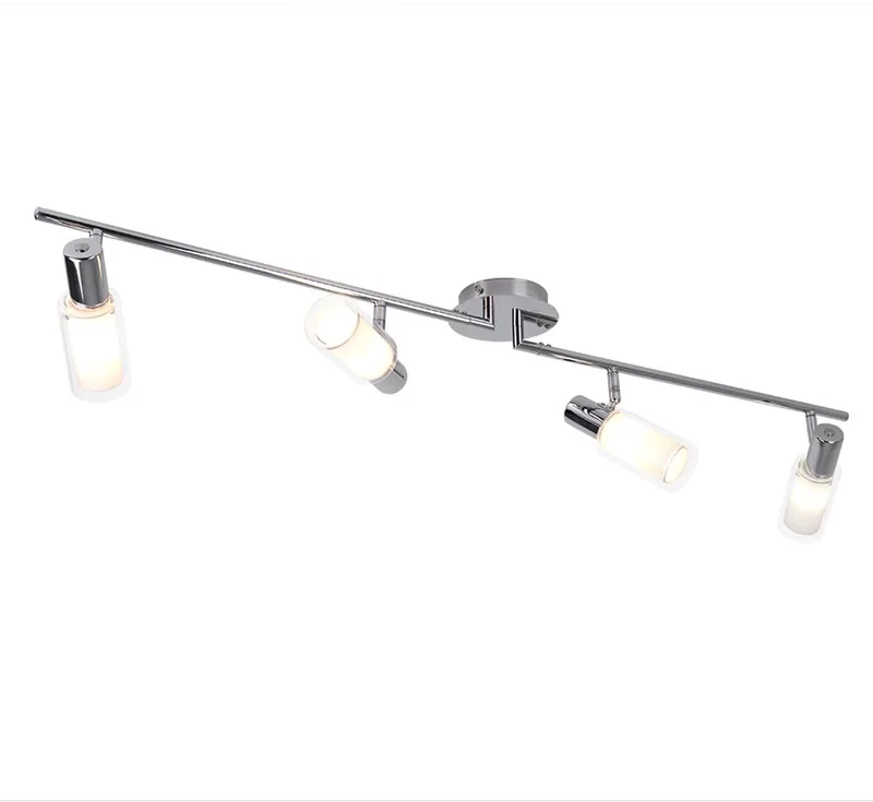 Plafondspot Spotlamp Woonkamer glazen lichtbundel zwenkbaar Eglo 90725 de EGLO en Argent – photo produit