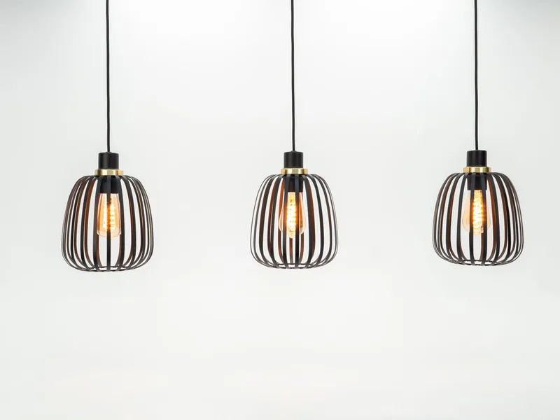 Pocicas Hanglamp - E27 - 106 cm - Zwart | Goud fra EGLO i Sort – produktbillede