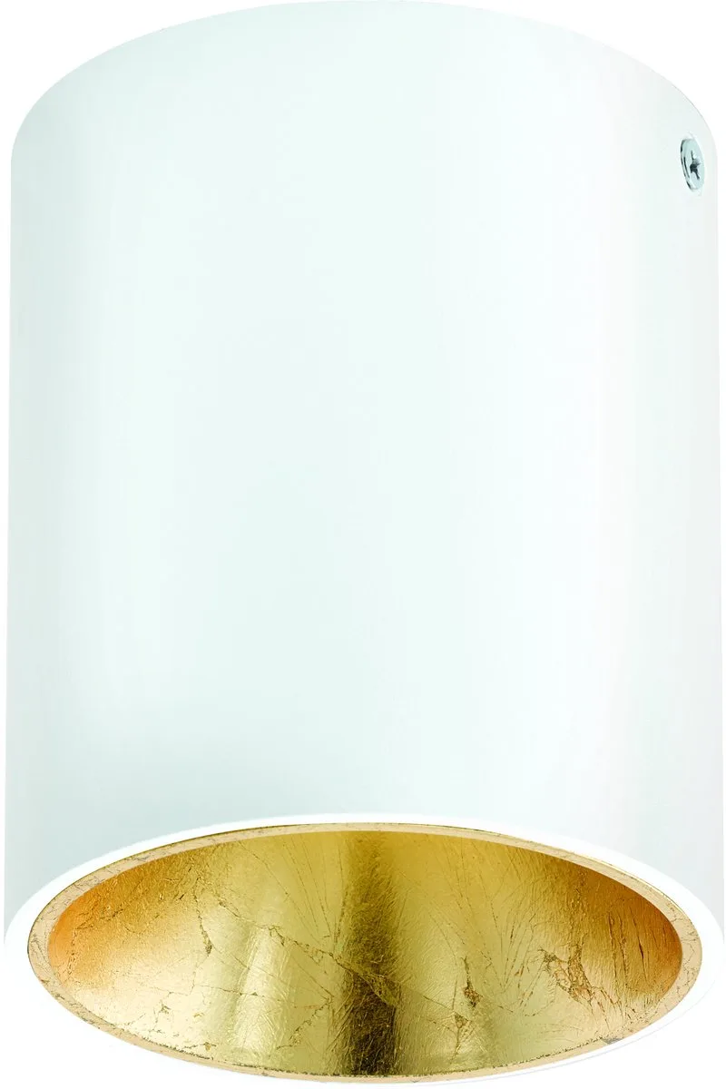 Polasso Opbouwspot - LED - Ø 10 cm - Wit/Goud fra EGLO i Hvid – produktbillede