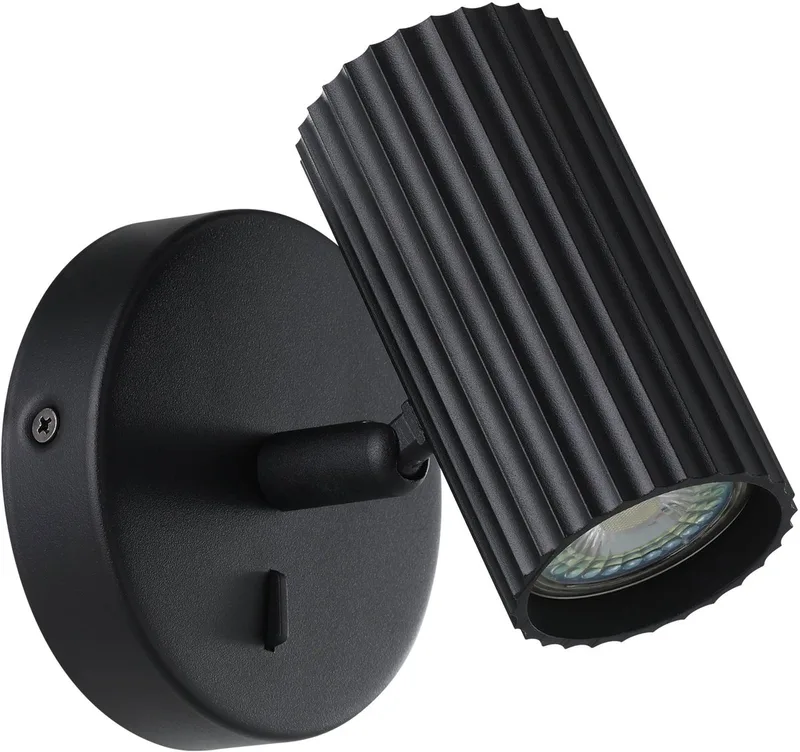Portillo Wandlamp - GU10 - 11 cm de EGLO en Noir – photo produit