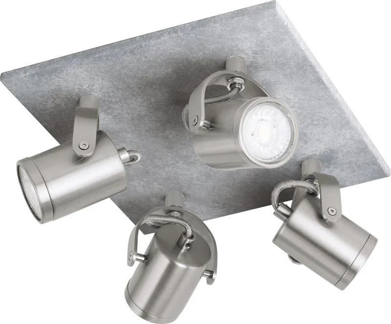 Praceta - Spot - 4 Lichts - Grijs, Nikkel-Mat by EGLO in Grey, Nikkel-Mat – product photo
