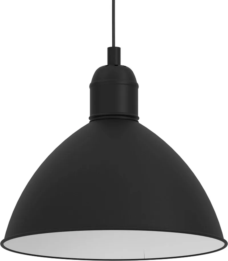 Priddy Hanglamp - E27 - Ø 30,5 cm - Zwart | Wit - Staal från EGLO i Svart – produktbild