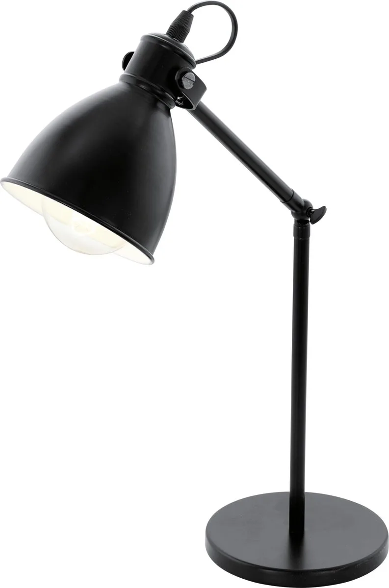Priddy Tafellamp - E27 - 42,5 cm - Zwart/Wit från EGLO i Svart – produktbild