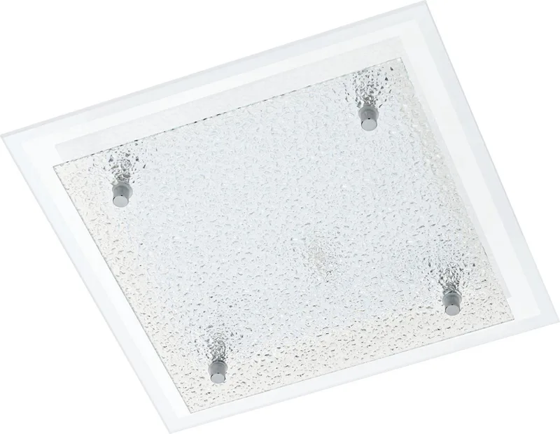 Priola - Plafonnière - LED - 280X280mm. - Chroom de EGLO en Blanc – photo produit