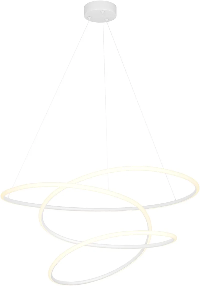 Racale Hanglamp - Ø 78 cm - Wit/Wit - Instelbaar licht (warm, neutraal en daglicht) de EGLO en Blanc – photo produit