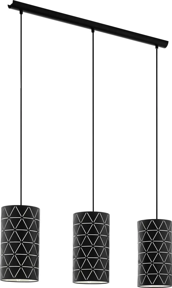 Ramon Hanglamp - 3 lichts - E27 van EGLO in Zwart – productfoto