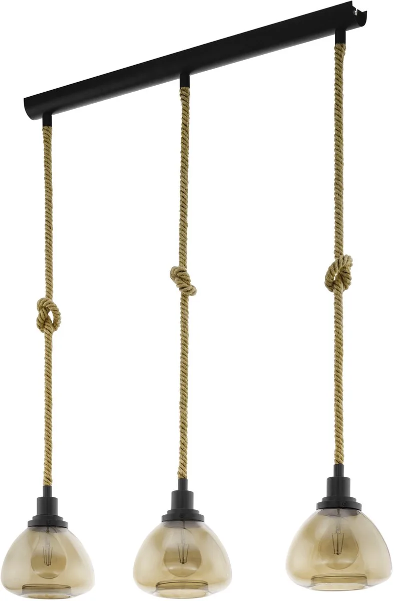 Rampside Hanglamp - 3 lichts - E27 fra EGLO i Sort – produktbillede