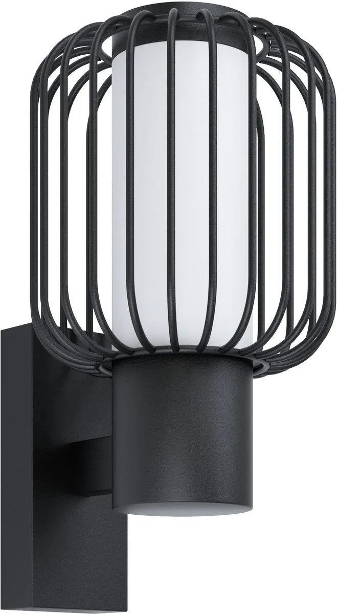 Ravello Wandlamp Buiten - E27 - 16,5 cm - Zwart | Wit by EGLO in Black – product photo