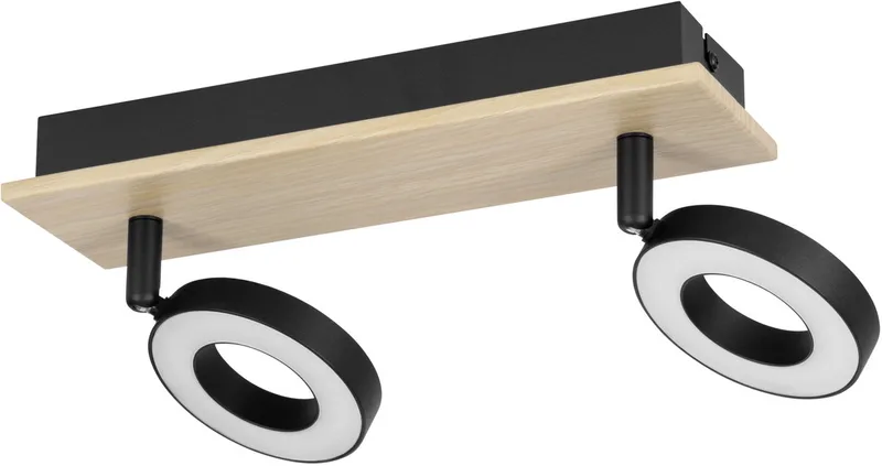 Rielves Spot - LED - 28 cm - Bruin | Zwart | Wit de EGLO en Noir – photo produit