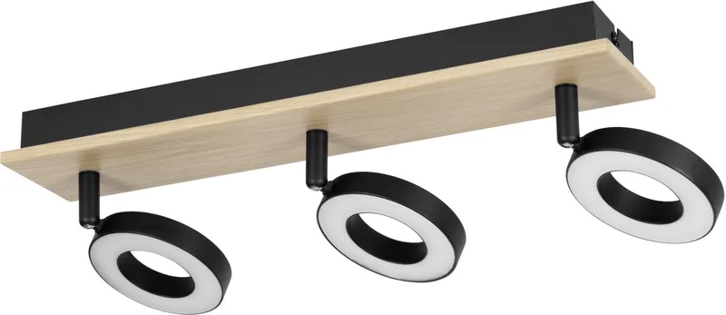 Rielves Spot - LED - 40 cm - Bruin | Zwart | Wit van EGLO in Zwart – productfoto