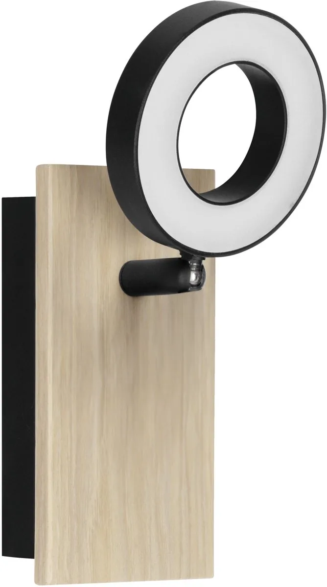 Rielves Spot - LED - 7 cm - Bruin | Zwart | Wit fra EGLO i Sort – produktbillede