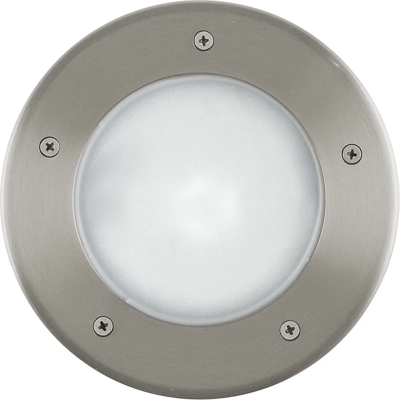 Riga 3 - Buitenverlichting - Grondinbouwlamp - 1 Lichts - RVS - Wit - Ø17 cm de EGLO en Argent – photo produit