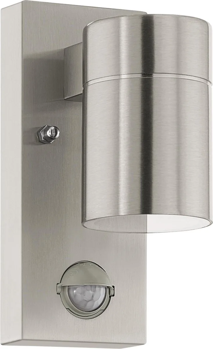Riga 5 Wandlamp Buiten - Bewegingssensor - GU10 - 16,5 cm fra EGLO i Rvs – produktbillede