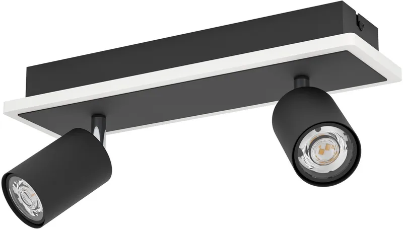 Rimbocchi 1 Spot - LED - 34 cm - Zwart | Wit - Dimbaar - Lichtscenario's de EGLO en Noir – photo produit