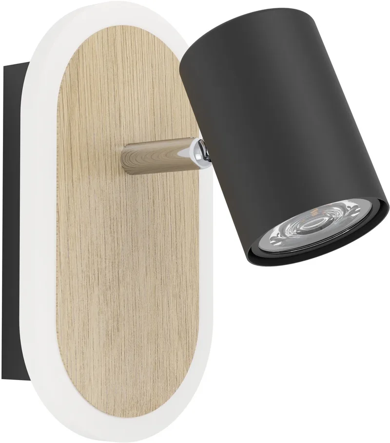 RIMBOCCHI SPOT L180 7W 850LM HOLZSCHWARZ von EGLO in Schwarz – Produktfoto
