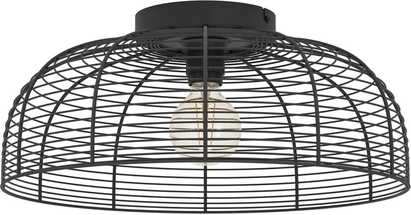 Rinroe plafondlamp - E27 - Ø 45 cm - industrieel - metaal fra EGLO i Sort – produktbillede