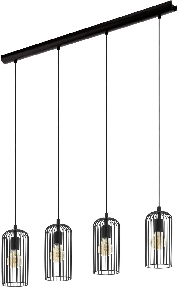 Roccamena 1 Hanglamp - E27 - 97,5 cm van EGLO in Zwart – productfoto