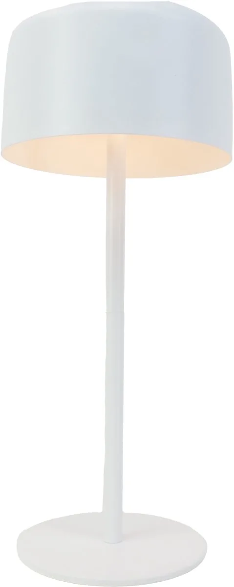 Roccanova Tafellamp - Oplaadbaar (tot 22 uur licht) - Solar - 30 cm - Draadloos - Dimbaar - Binnen en Buiten von EGLO in Weiß – Produktfoto