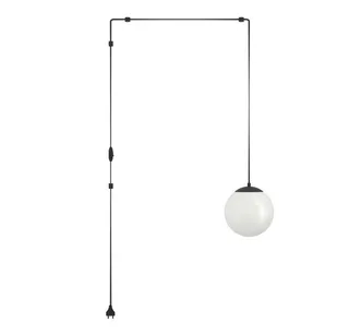Rondo 3 Hanglamp - E27 - Staal | Glas | Kunststof - Zwart | Wit van EGLO in Zwart – productfoto 2 van 5