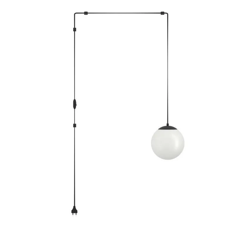 Rondo 3 Hanglamp - E27 - Staal | Glas | Kunststof - Zwart | Wit van EGLO in Zwart – productfoto 2 van 5