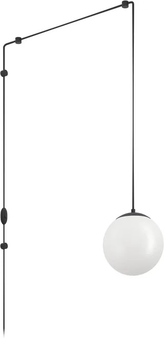 Rondo 3 Hanglamp - E27 - Staal | Glas | Kunststof - Zwart | Wit van EGLO in Zwart – productfoto 1 van 5