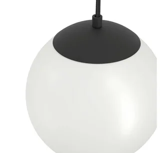 Rondo 3 Hanglamp - E27 - Staal | Glas | Kunststof - Zwart | Wit van EGLO in Zwart – productfoto 4 van 5