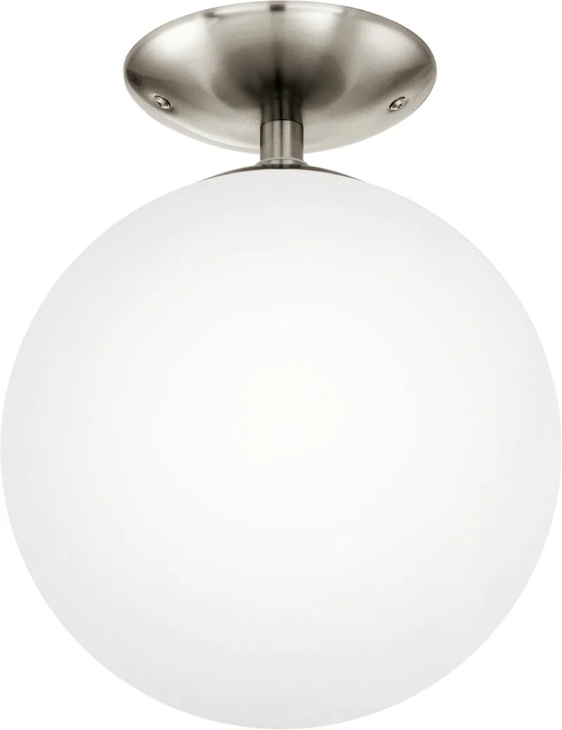 Rondo - Plafondlamp - 1 Lichts - Ø250mm. - Nikkel-Mat van EGLO in Wit – productfoto