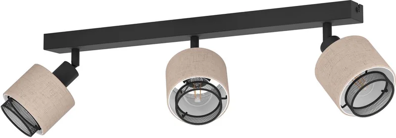 Rosley Spot - E14 - 43 cm - Zwart/Beige - Textiel by EGLO in Black – product photo
