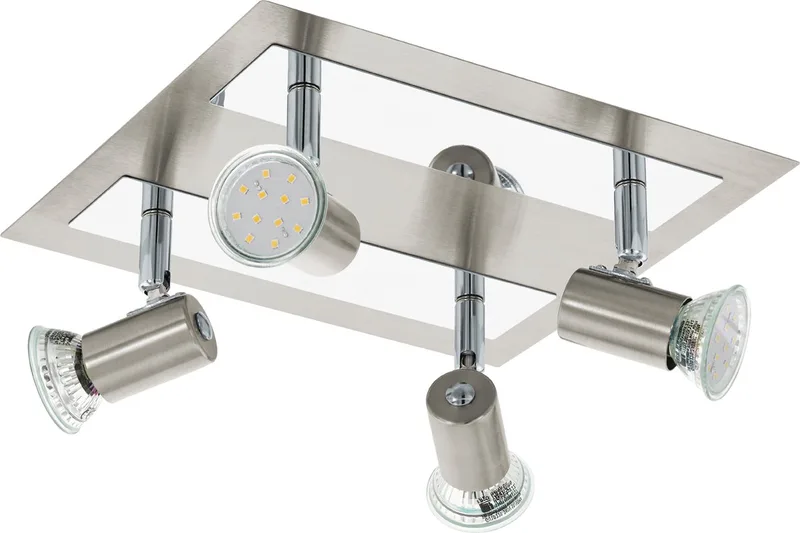 Rottelo - Plafondspots - 4 Lichts - Nikkel-Mat, Chroom by EGLO in Grey – product photo