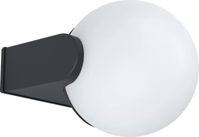 Rubio Wandlamp Buiten - E27 - 17 cm - Zwart/Wit fra EGLO i Sort – produktbillede