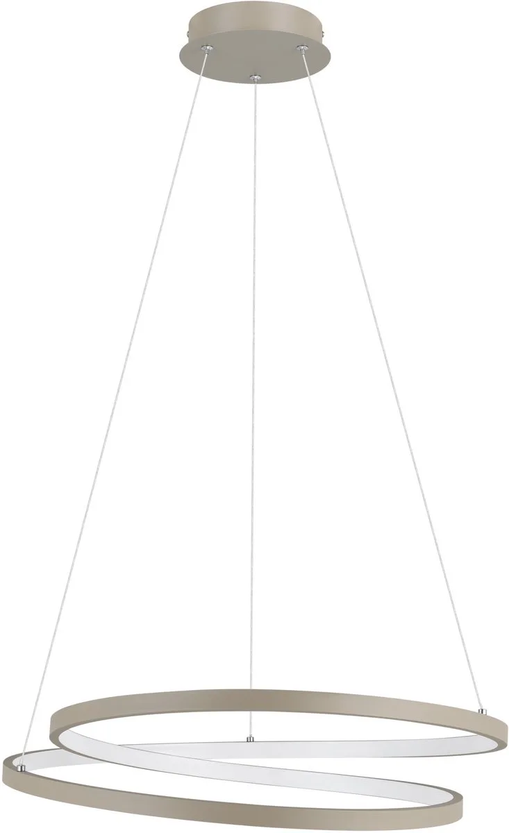 Ruotale Hanglamp - LED - Ø 55 cm - Zandkleur/Beige/Wit de EGLO en Zandkleur – photo produit
