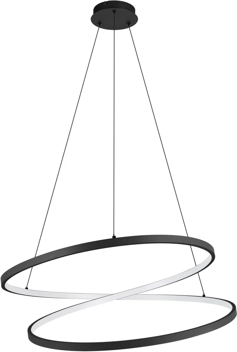 Ruotale Hanglamp - LED - Ø 70 cm - Zwart/Wit de EGLO en Noir – photo produit