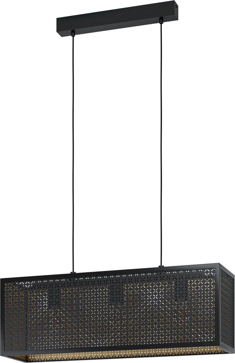 Sallicano Hanglamp - E27 - 73 cm - Zwart/Goud fra EGLO i Sort – produktbillede