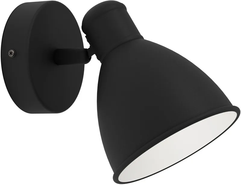 San Peri 1 Wandlamp - LED - 13 cm - Zwart | Wit de EGLO en Noir – photo produit