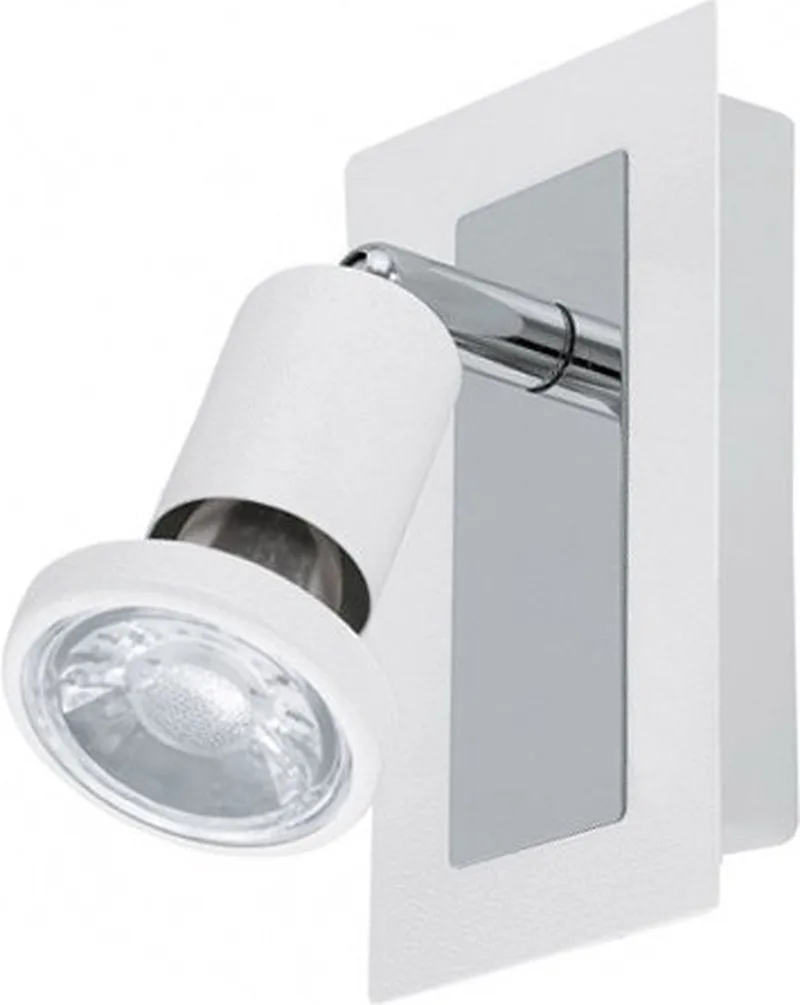Sarria - Spot - 1 Lichts - Wit, Chroom van EGLO in Wit, Chroom – productfoto
