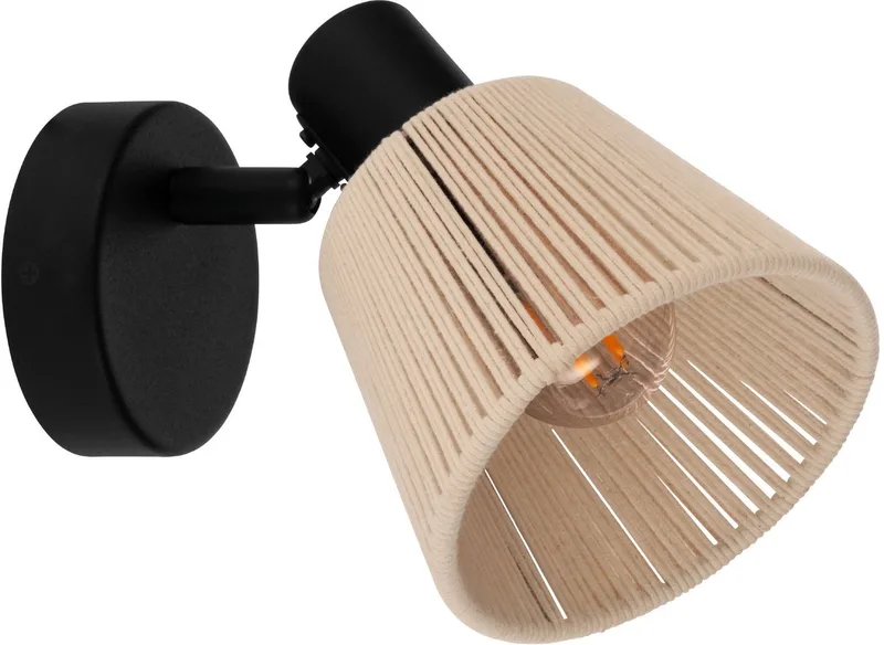 Seagard Spot - E14 - 11.5 cm - Zwart/Crème - Kantelbaar fra EGLO i Sort – produktbillede