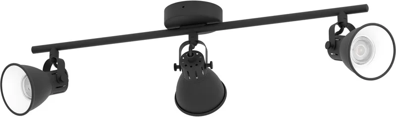 Seras 2 Spot - GU10 - 3 lichts - 59,5 cm van EGLO in Zwart – productfoto