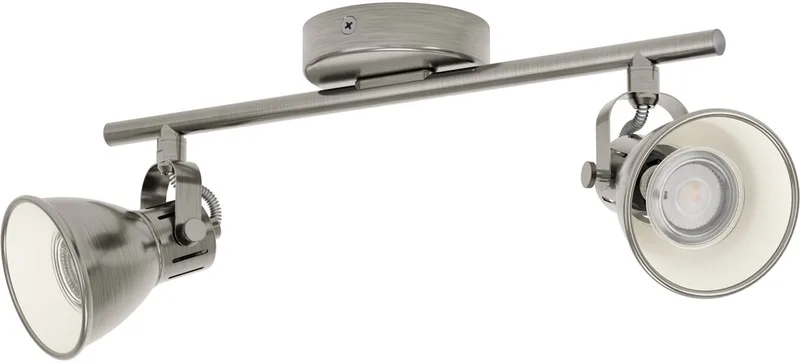 Seras - LED spot - 2-Lichts - 3,3W - nikkel-antiek/creme de EGLO en Nikkel-antiek, Crème – photo produit