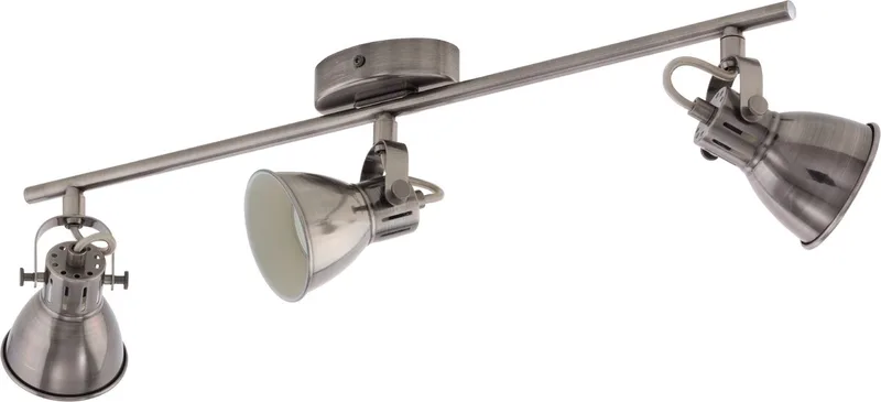 Seras Spot - GU10 - 3 lichts - 59,5 cm - Grijs | Crème de EGLO en Gris – photo produit