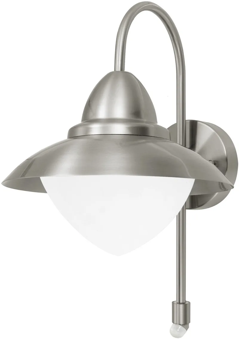 Sidney Wandlamp Buiten - E27 - 37,5 cm - Bewegingssensor - RVS de EGLO en Blanc – photo produit