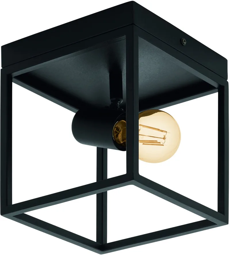 Taklampa Silentina 1 lampa, 18 x 18 cm från EGLO i Svart – produktbild