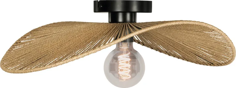 Siruela Plafondlamp - E27 - 16 cm - Bruin/Zwart - Papier de EGLO en Noir – photo produit