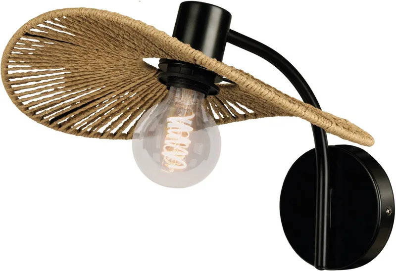 Siruela Tafellamp - E27 - 46,5 cm - Bruin | Zwart - Papier från EGLO i Svart – produktbild